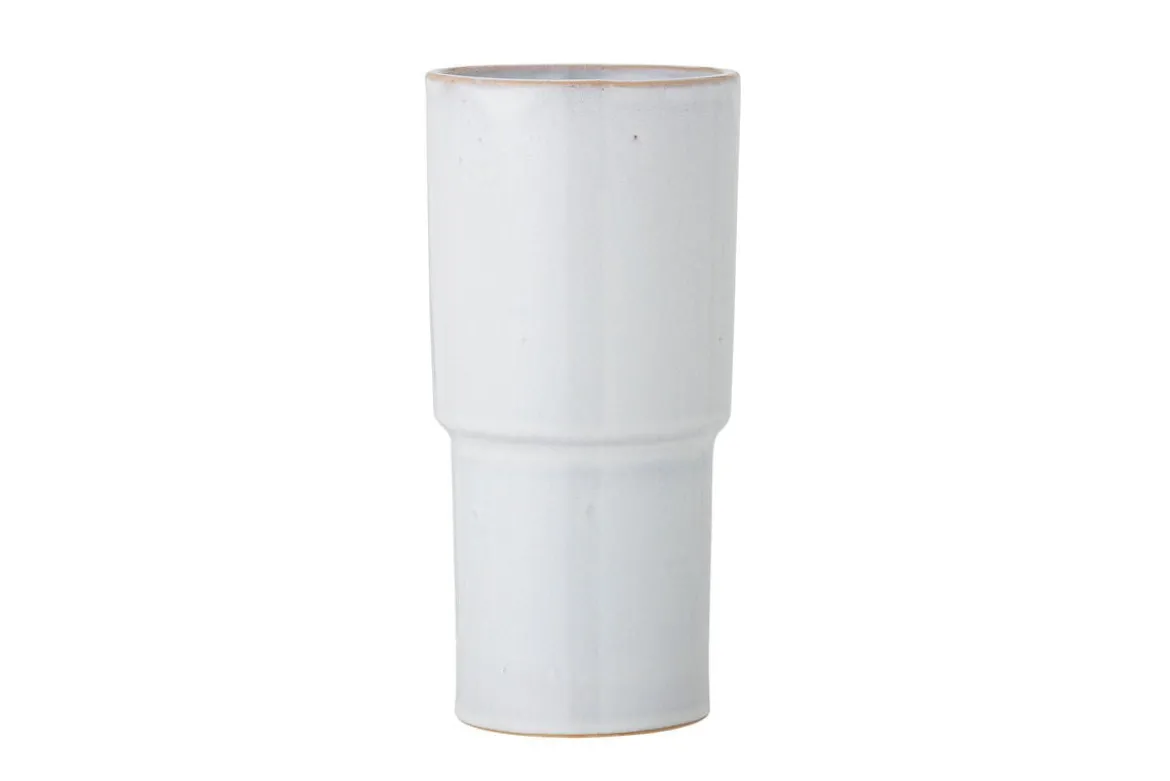 Vase Liz - Weiß, aus Steingut