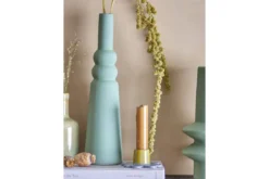 Vase Lori - Grün/Pink, aus Steingut