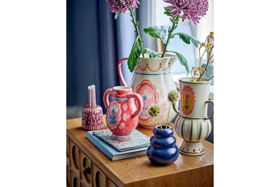 Vase Lulo - Blau, aus Steingut