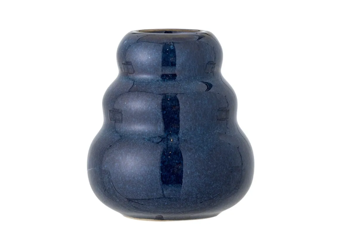 Vase Lulo - Blau, aus Steingut