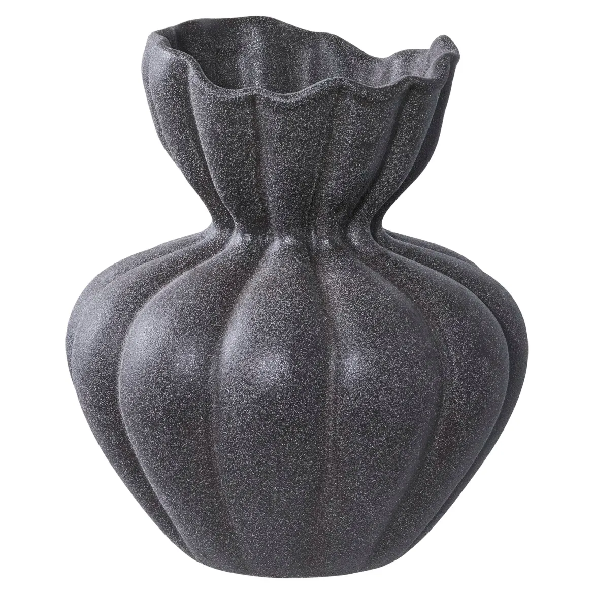 Vase „Lunara“ – Keramik in Schwarz