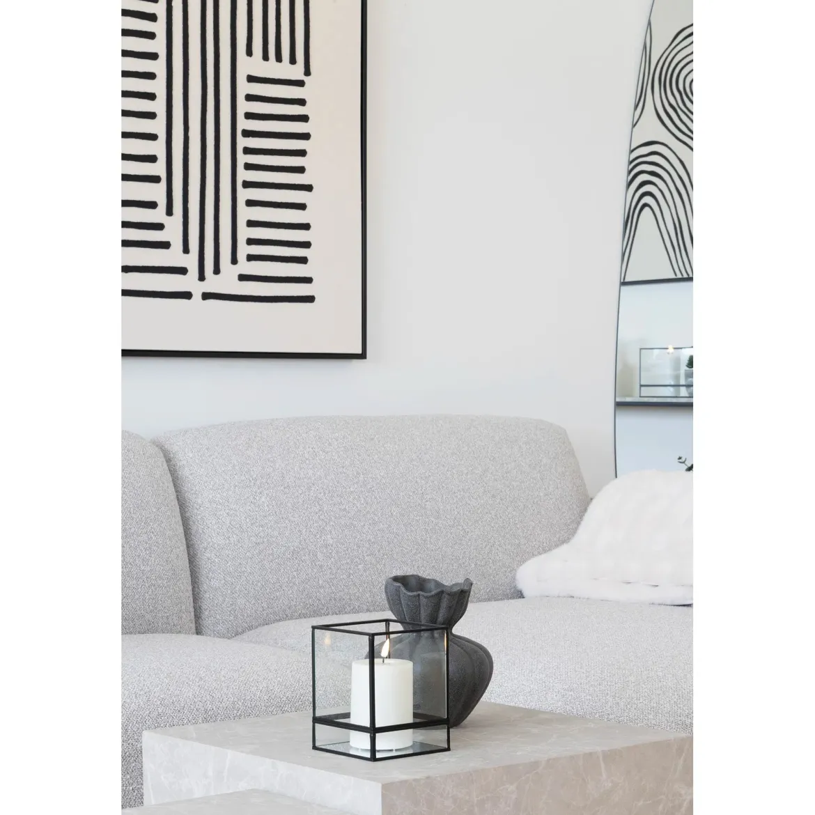 Vase „Lunara“ – Keramik in Schwarz