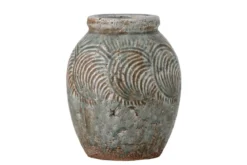 Vase „Lunara“ – Terrakotta in Grün