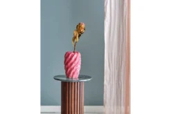 Vase Mila - Rosé, aus Steingut