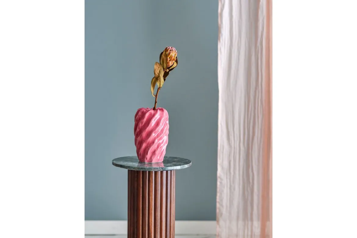 Vase Mila - Rosé, aus Steingut