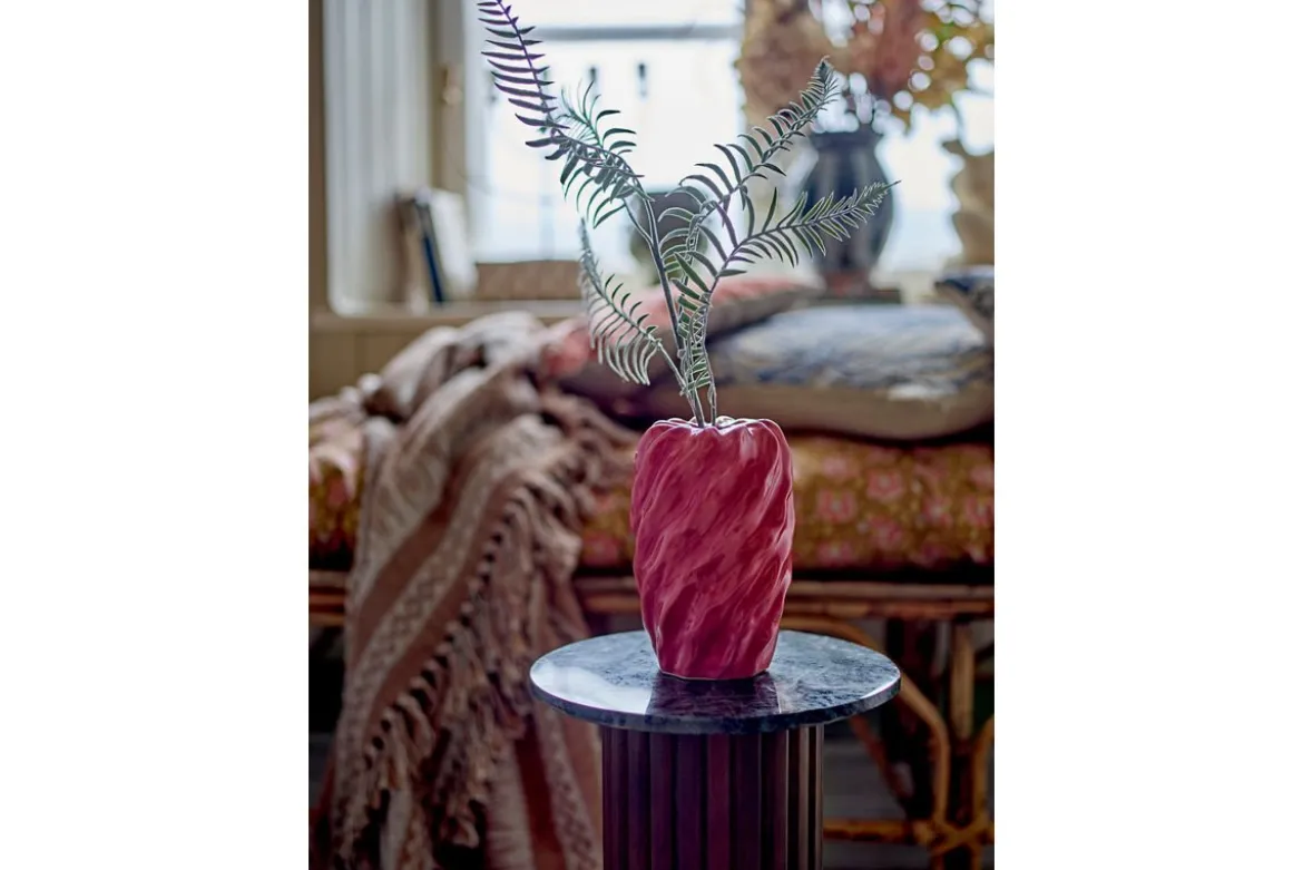 Vase Mila - Rosé, aus Steingut
