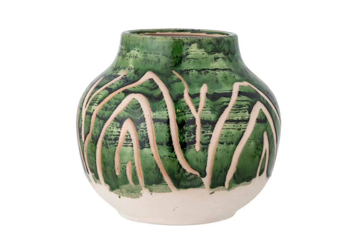 Vase „Mirava“ – Grünes Steingut