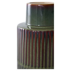 Vase „Mirella“ – Keramik in Grün-Braun, 30 cm