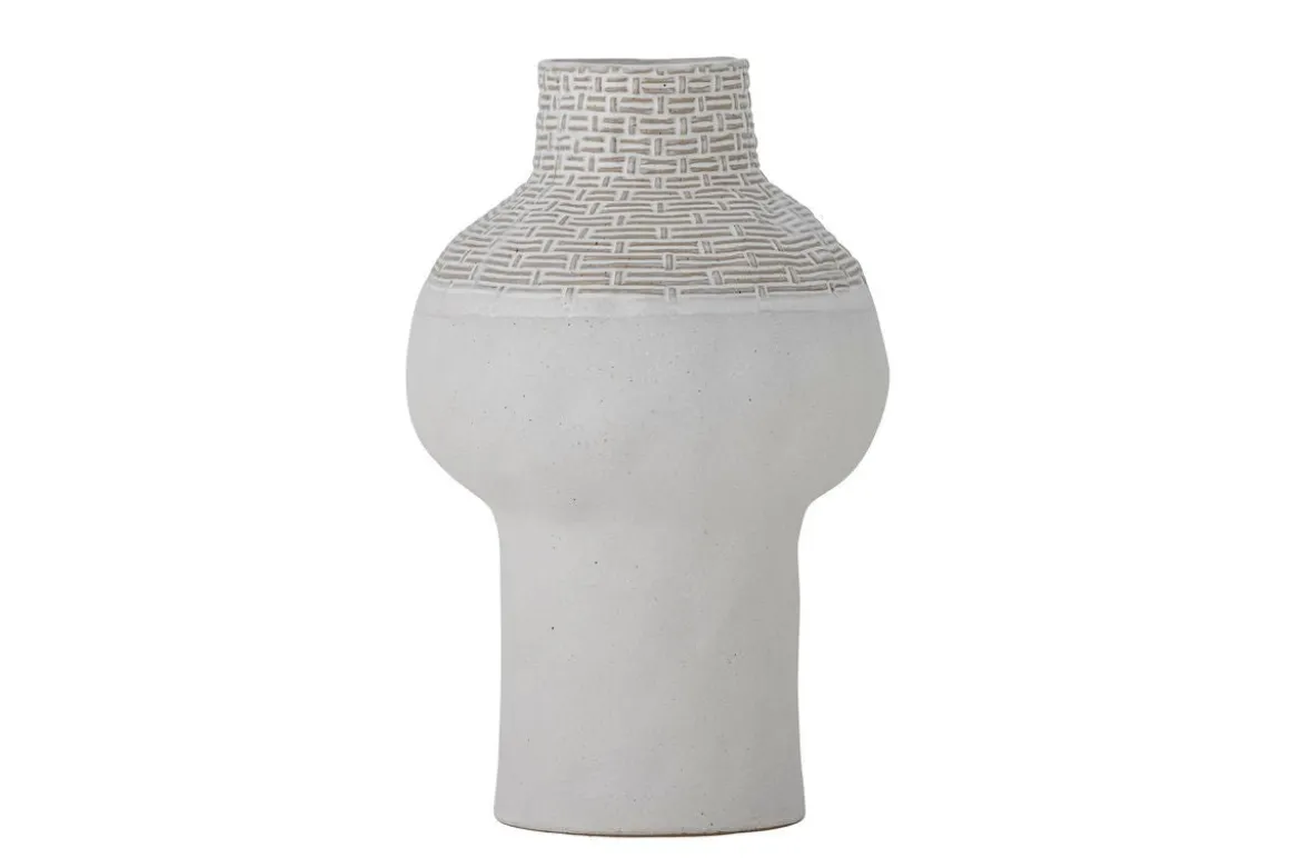 Vase "Mystery Wall" - weißes Steingut
