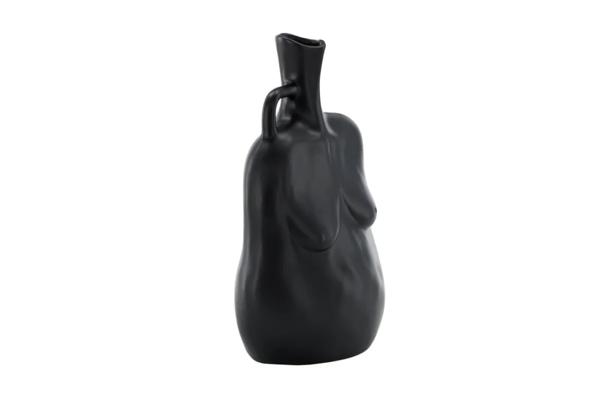 Vase Nerida 25 cm – Körperinspirierte Eleganz in Weiß & Schwarz
