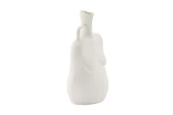 Vase Nerida 25 cm – Körperinspirierte Eleganz in Weiß & Schwarz
