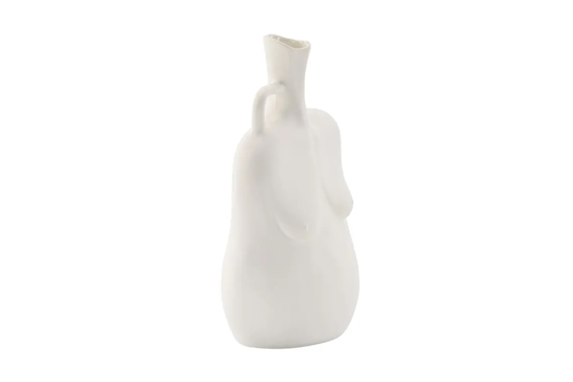 Vase Nerida 25 cm – Körperinspirierte Eleganz in Weiß & Schwarz