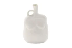 Vase Nerida 25 cm – Körperinspirierte Eleganz in Weiß & Schwarz
