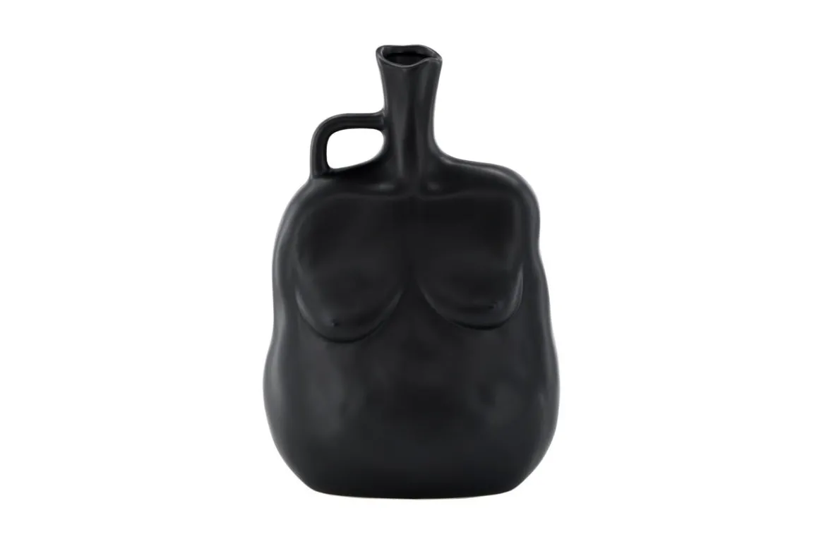 Vase Nerida 25 cm – Körperinspirierte Eleganz in Weiß & Schwarz