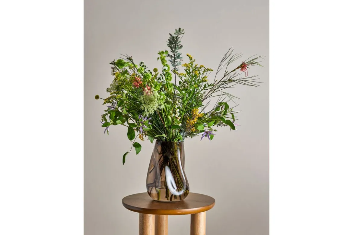 Vase "Nirvana" - braune Dekorationsvase aus Glas
