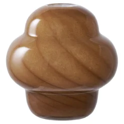 Vase Nivora – Glas, Braun, 17 cm