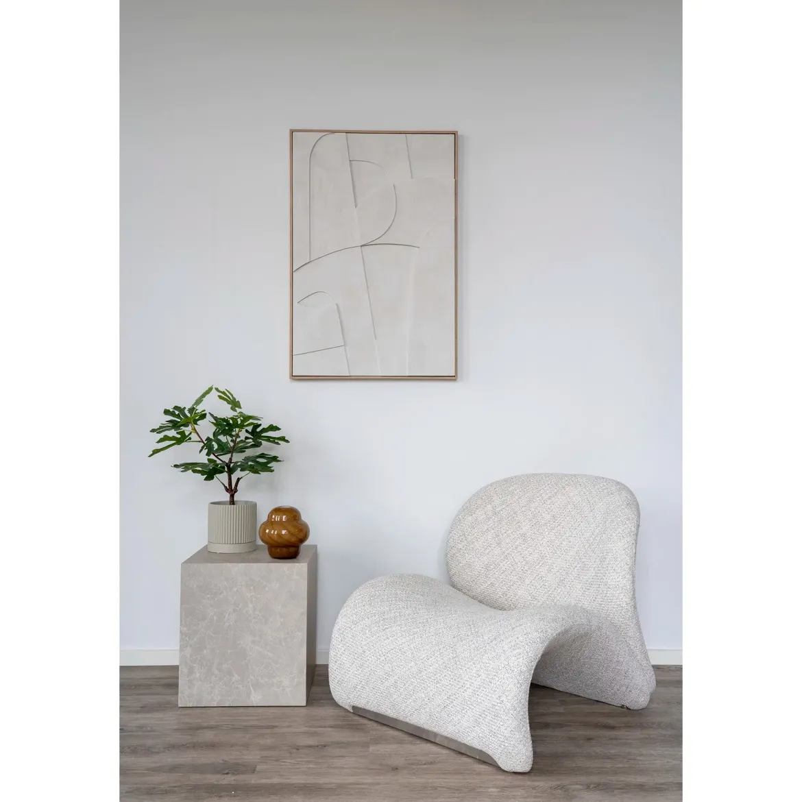 Vase Nivora – Glas, Braun, 17 cm