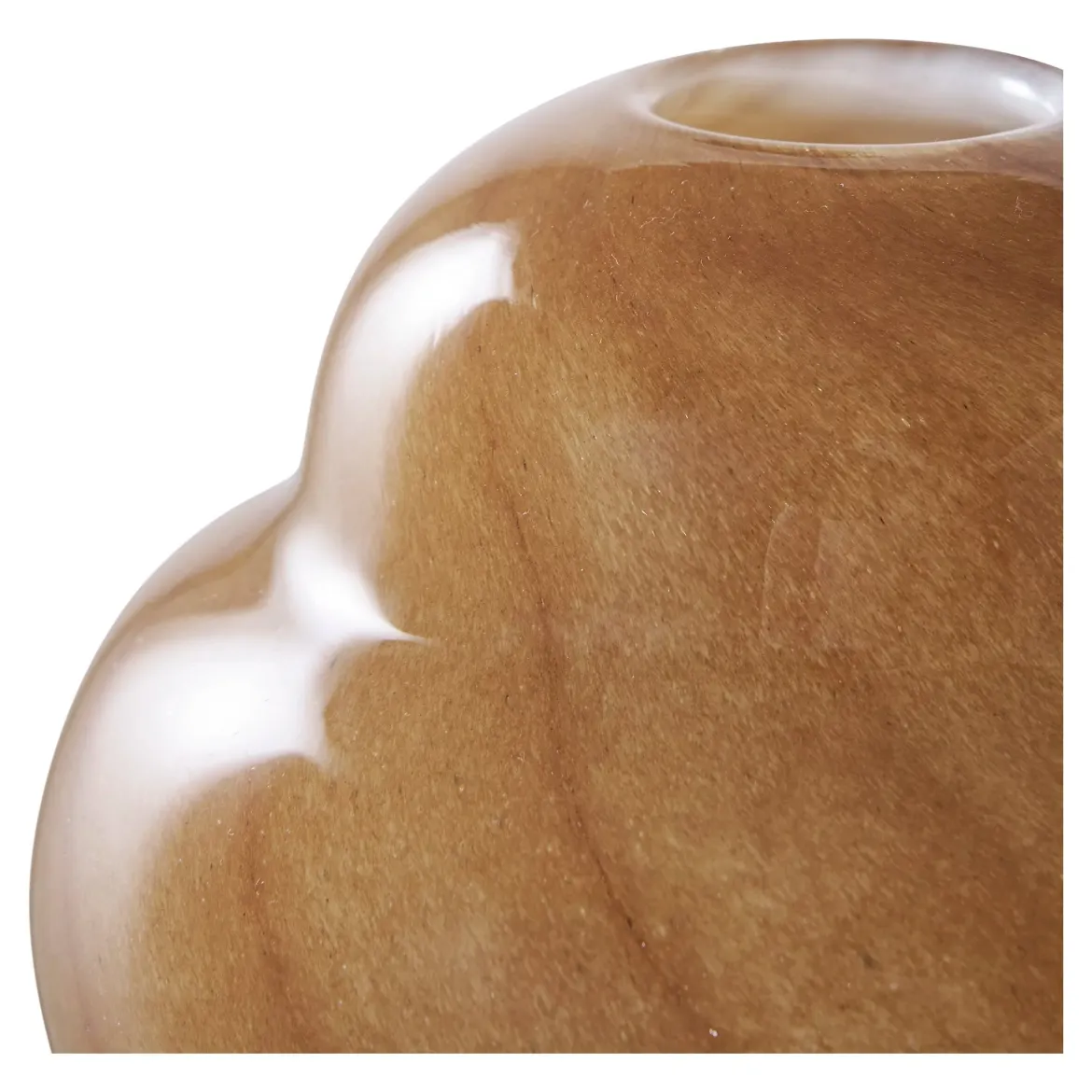 Vase Nivora – Glas, Braun, 17 cm