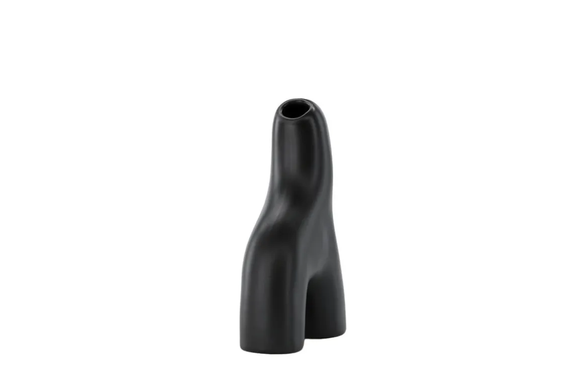 Vase Noara 16 cm – Skulpturales Designobjekt aus Steingut