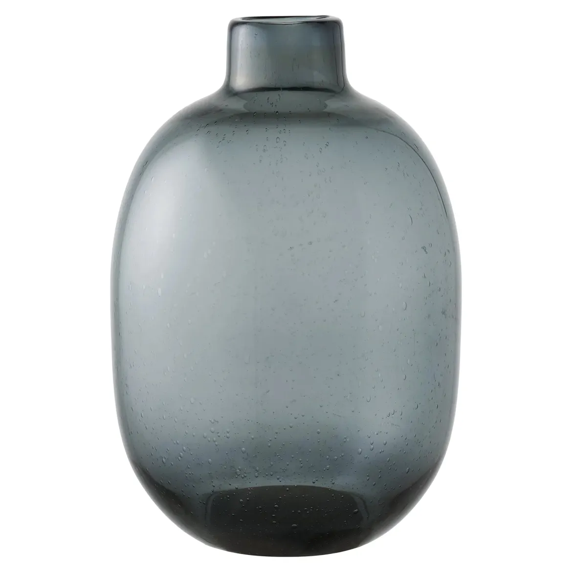 Vase „Noira“ – Rauchglas in tiefem Schwarz