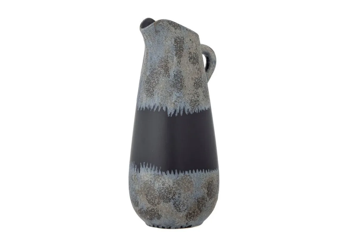 Vase „Noira“ – Steingut in Schwarz