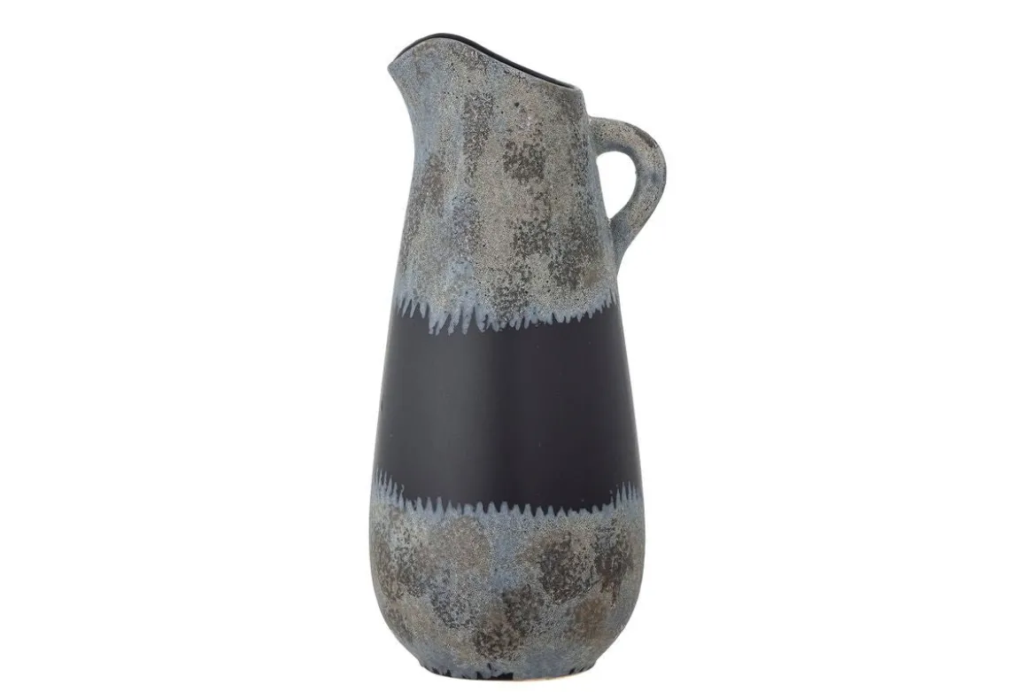 Vase „Noira“ – Steingut in Schwarz