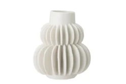 Vase „Nordia“ – Steingut in Weiß