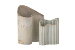 Vasen-Set „Caloma“ – Braunes Steingut (2-teilig)
