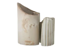Vasen-Set „Caloma“ – Braunes Steingut (2-teilig)