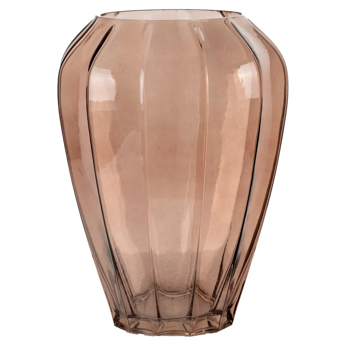 Vase „Oliviera“ – Rauchbraunes Glas