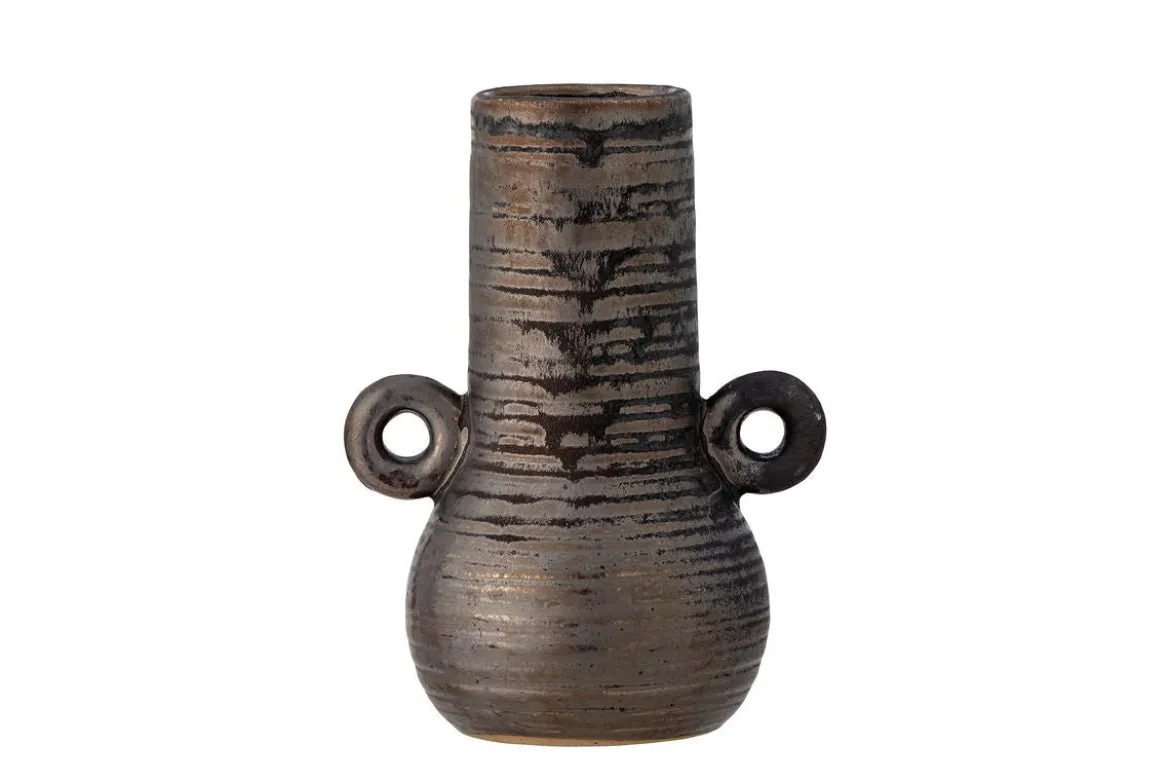 Vase Ora - Braun, aus Steingut