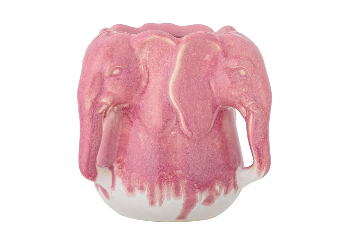 Vase „Pink Elefant“ – aus Steingut