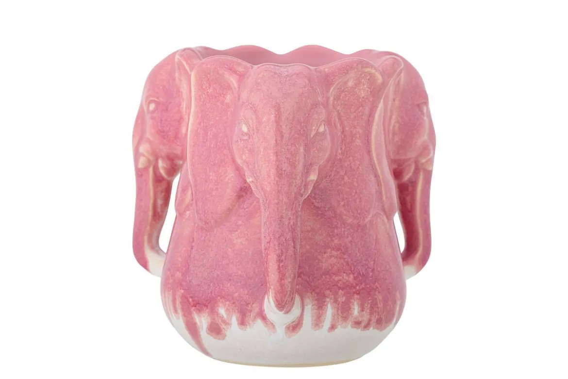 Vase „Pink Elefant“ – aus Steingut