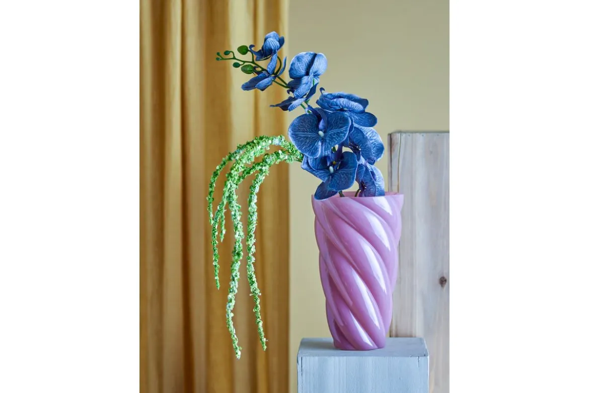 Vase „Pinkt Tornado“ – aus Glas