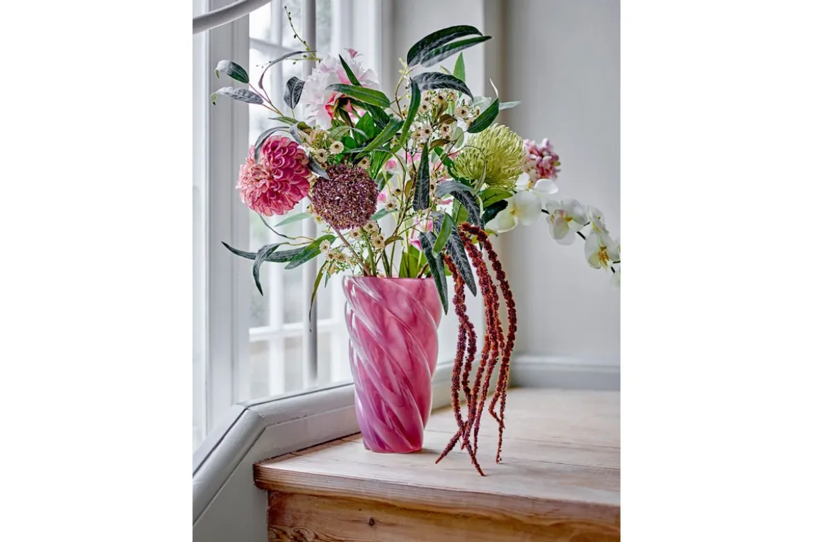 Vase „Pinkt Tornado“ – aus Glas