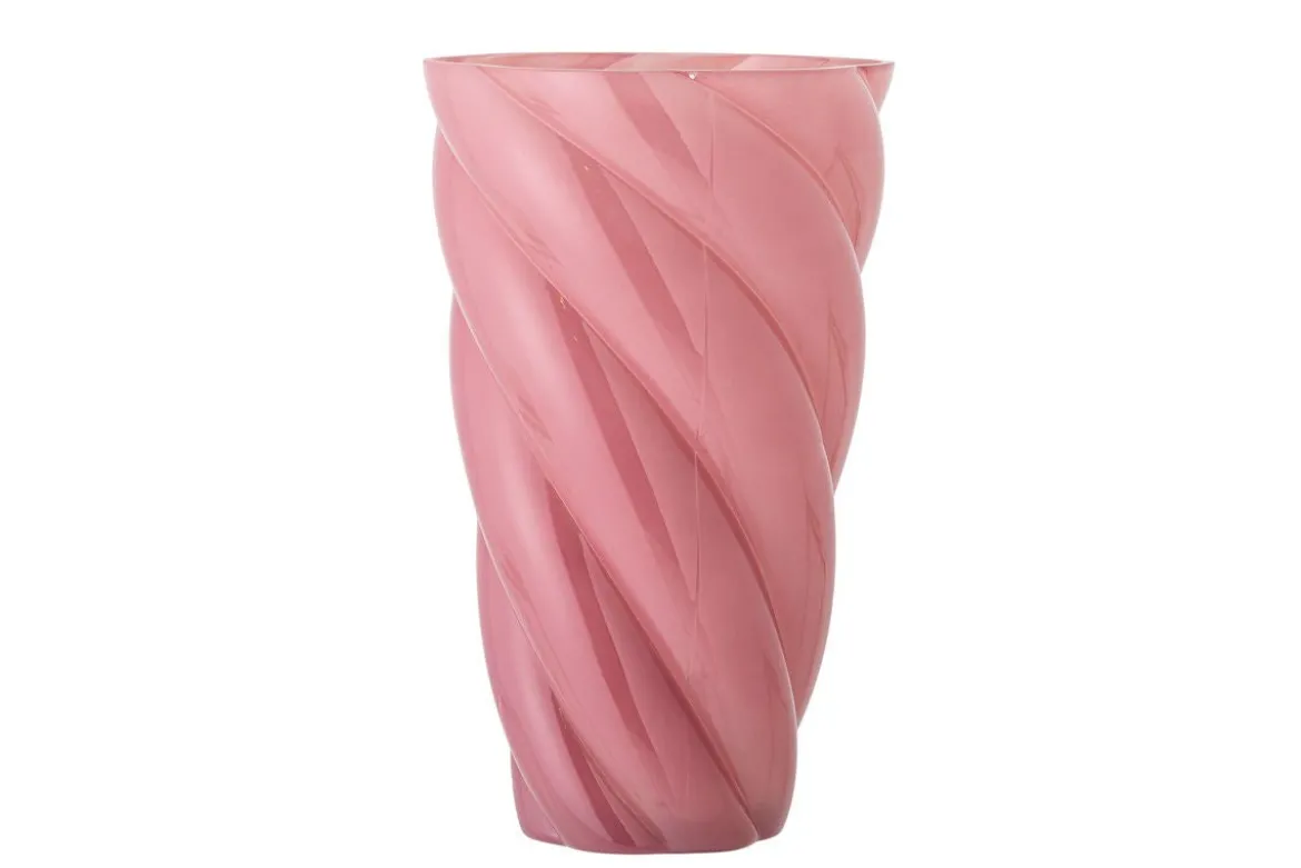 Vase „Pinkt Tornado“ – aus Glas