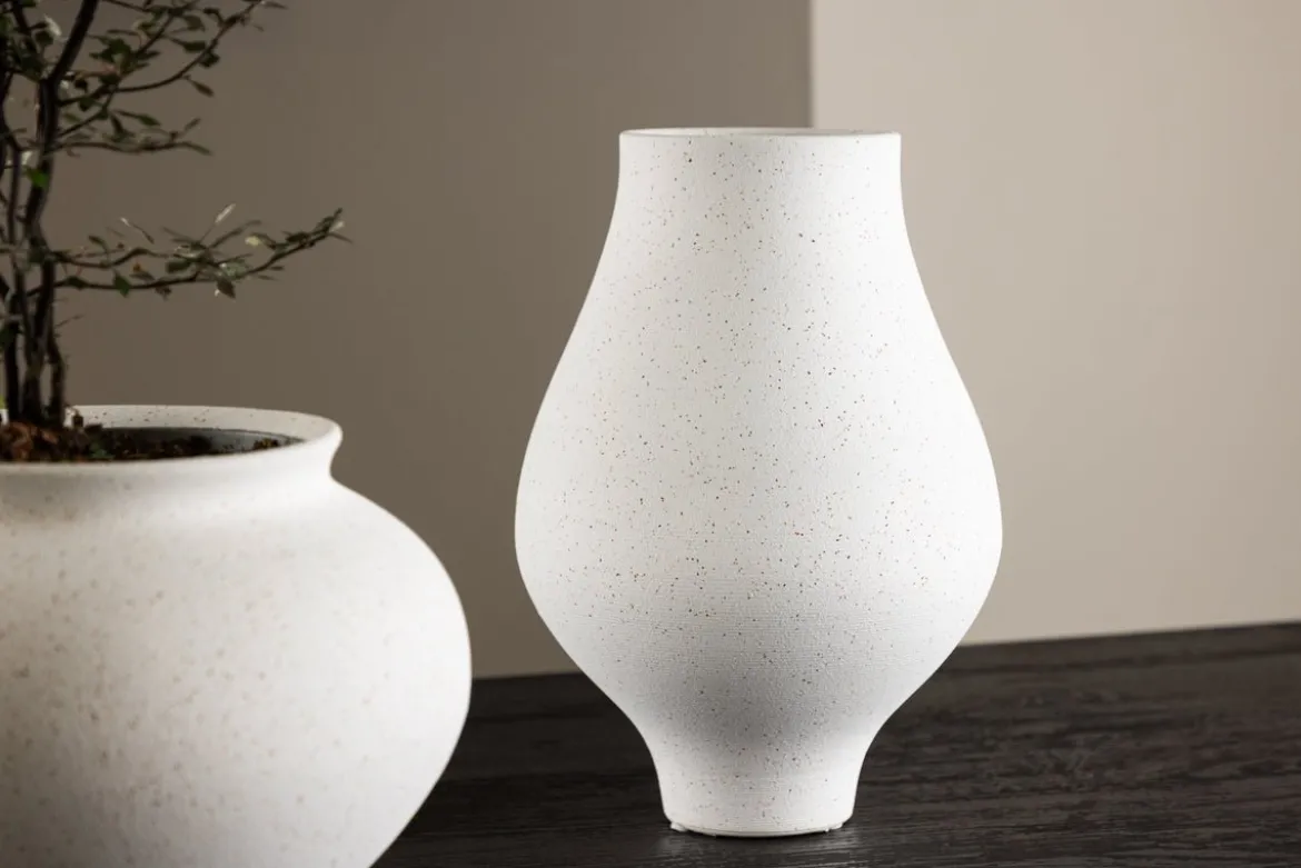 Vase Rellis Ø14 cm – Zeitlose Keramik mit feinen Sprenkeln