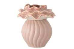 Vase „Rosélia“ – Roséfarbenes Steingut