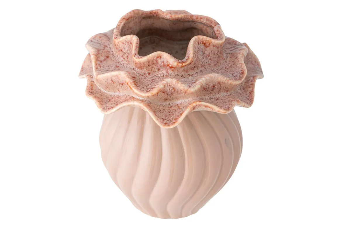 Vase „Rosélia“ – Roséfarbenes Steingut