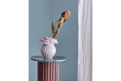 Vase „Rosélia“ – Roséfarbenes Steingut