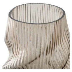 Vase Salmira - edle Glasvase in braun