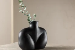 Vase Selara 15 cm – Feminine Eleganz in Schwarz
