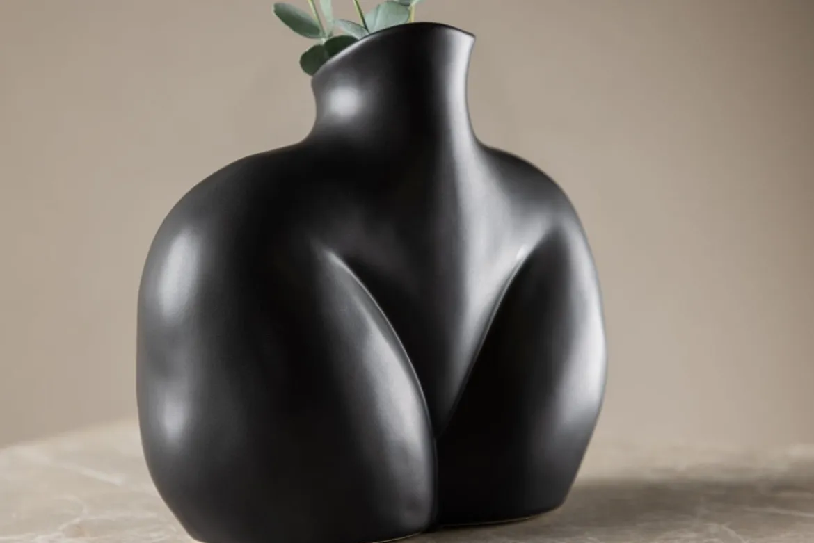 Vase Selara 15 cm – Feminine Eleganz in Schwarz