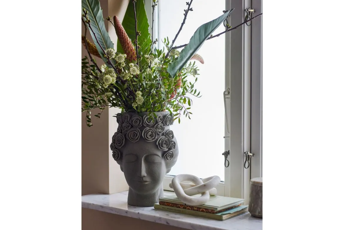 Vase „Selin“ – Graues Steingut