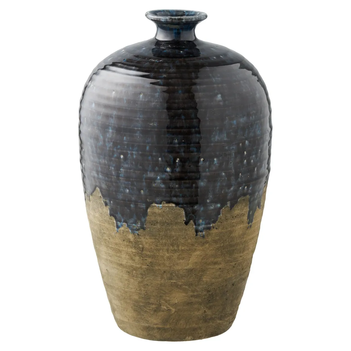 Vase Serevia – edle Keramikvase in Dunkelblau