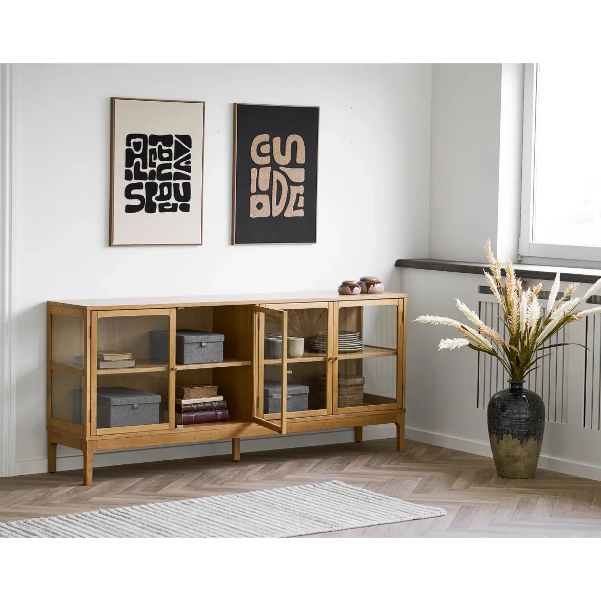 Vase Serevia – edle Keramikvase in Dunkelblau