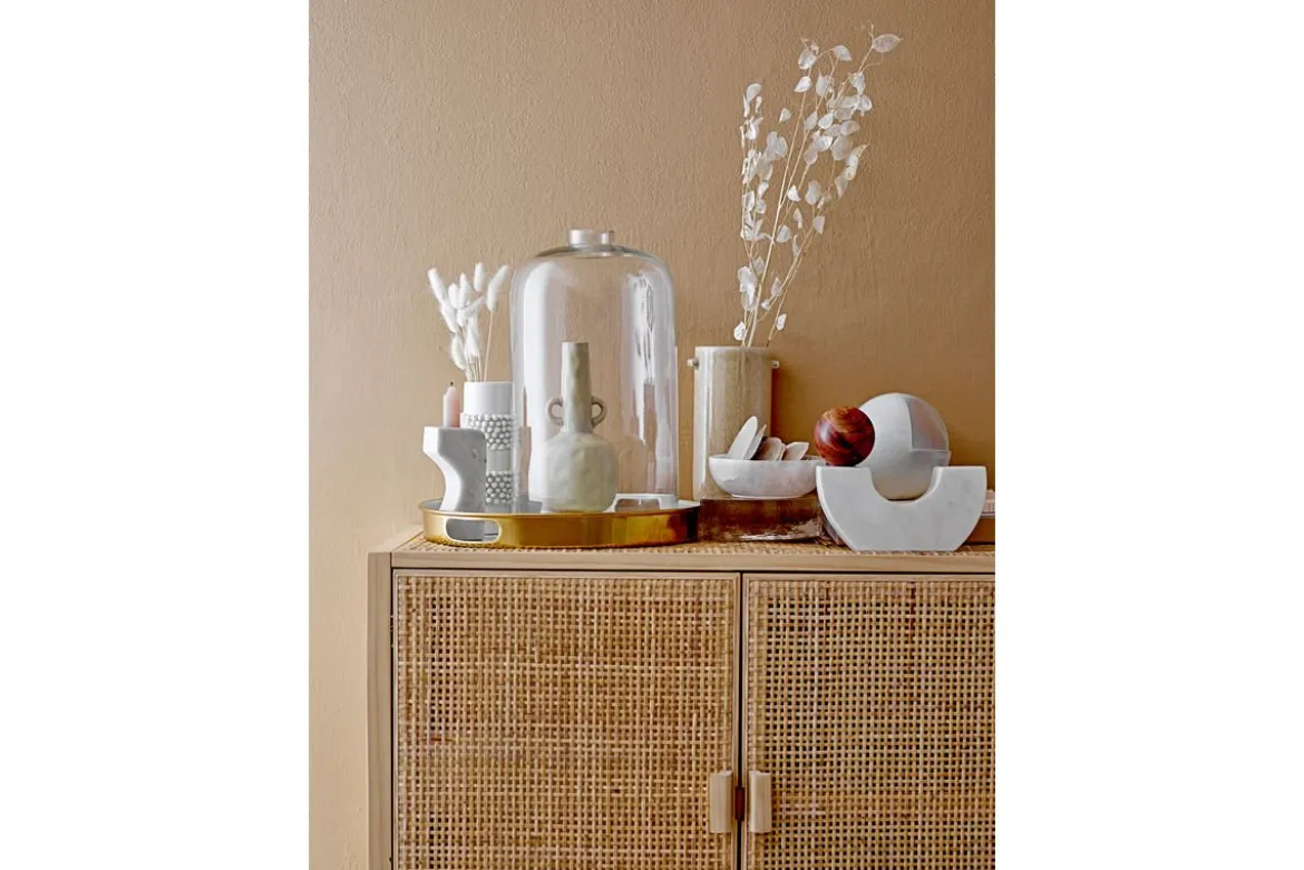 Vase "Snow" - weiße Steingutvase