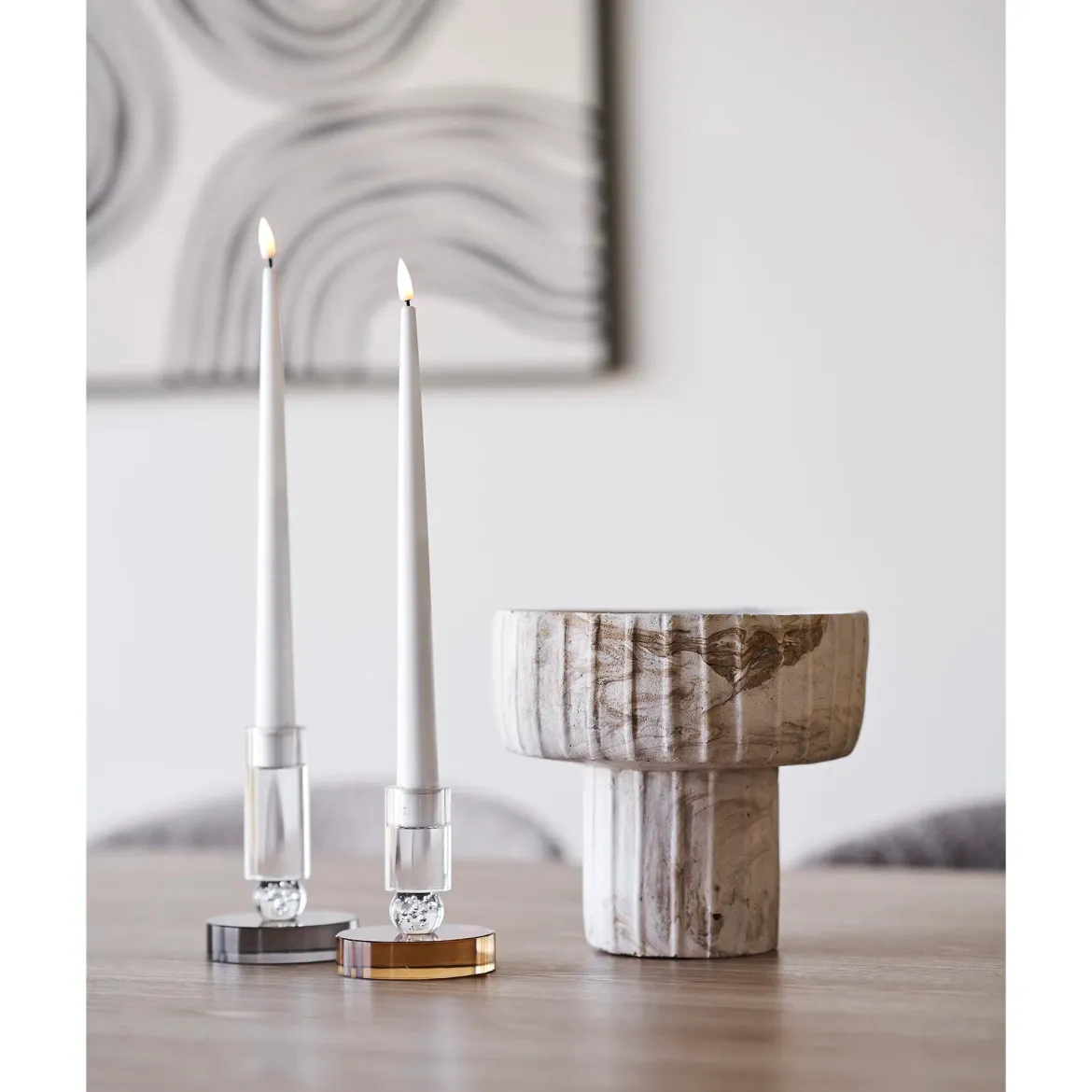 Vase Solana – Beige-Braun aus Zement