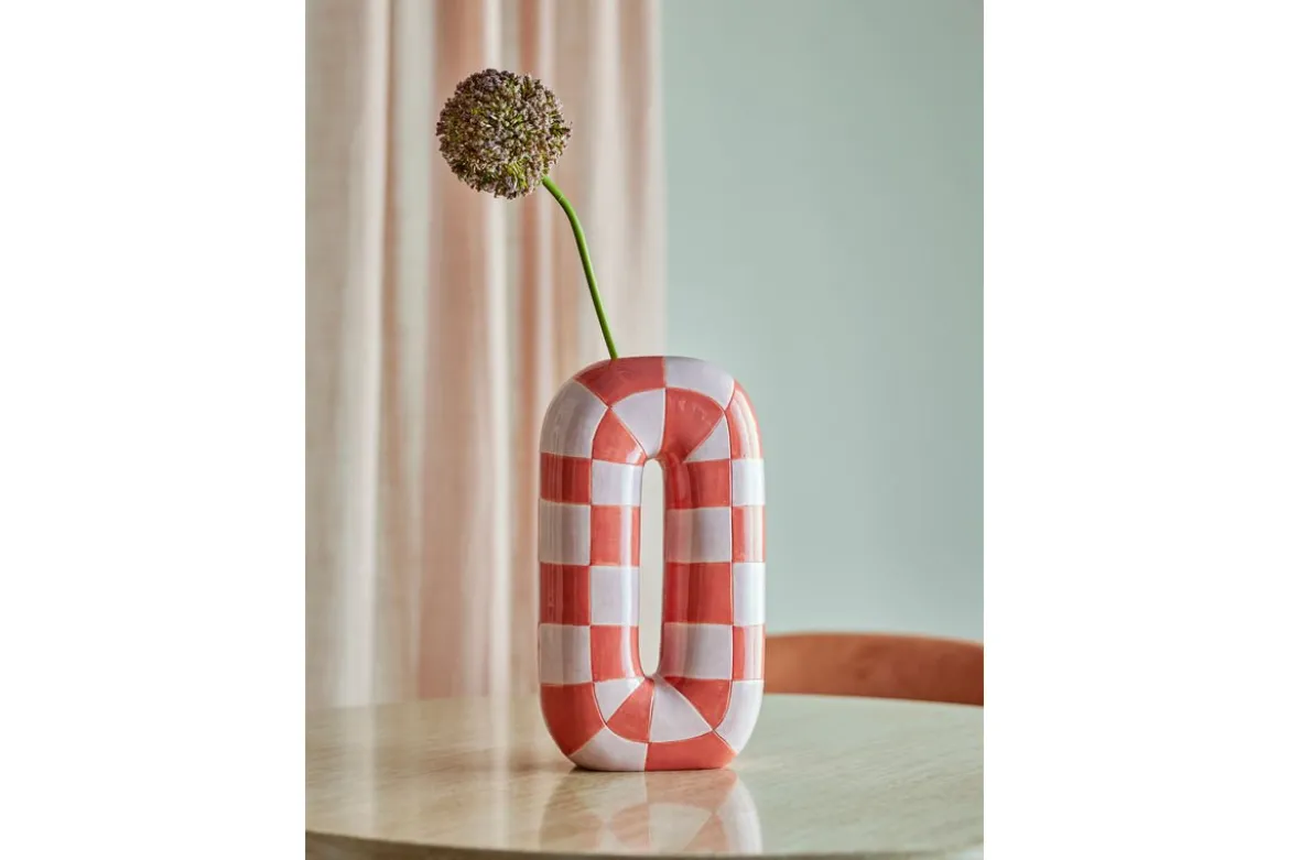 Vase „Solea“ – Orangefarbene Keramik