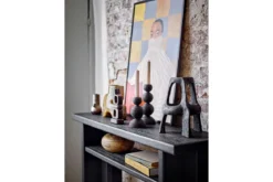Vase „Solena“ – Steingut in Braun